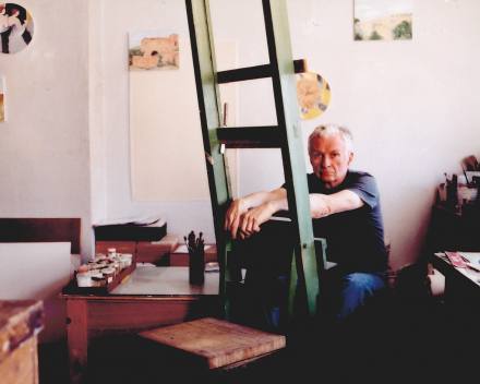 Nello studio dell'artista, 2003. George Schneeman visto da Roberto Manzotti