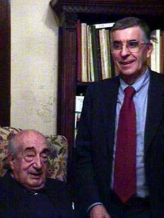 Giuseppe Giunchi insieme col noto scrittore di gastronomia Livio Cerini di Castegnate
