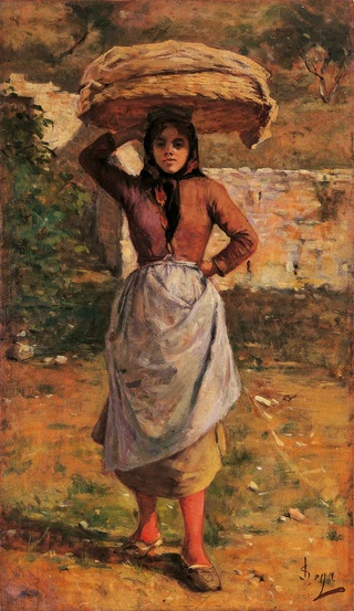 Silvestro Lega, La Procaccina del Gabbro 1865 circxa