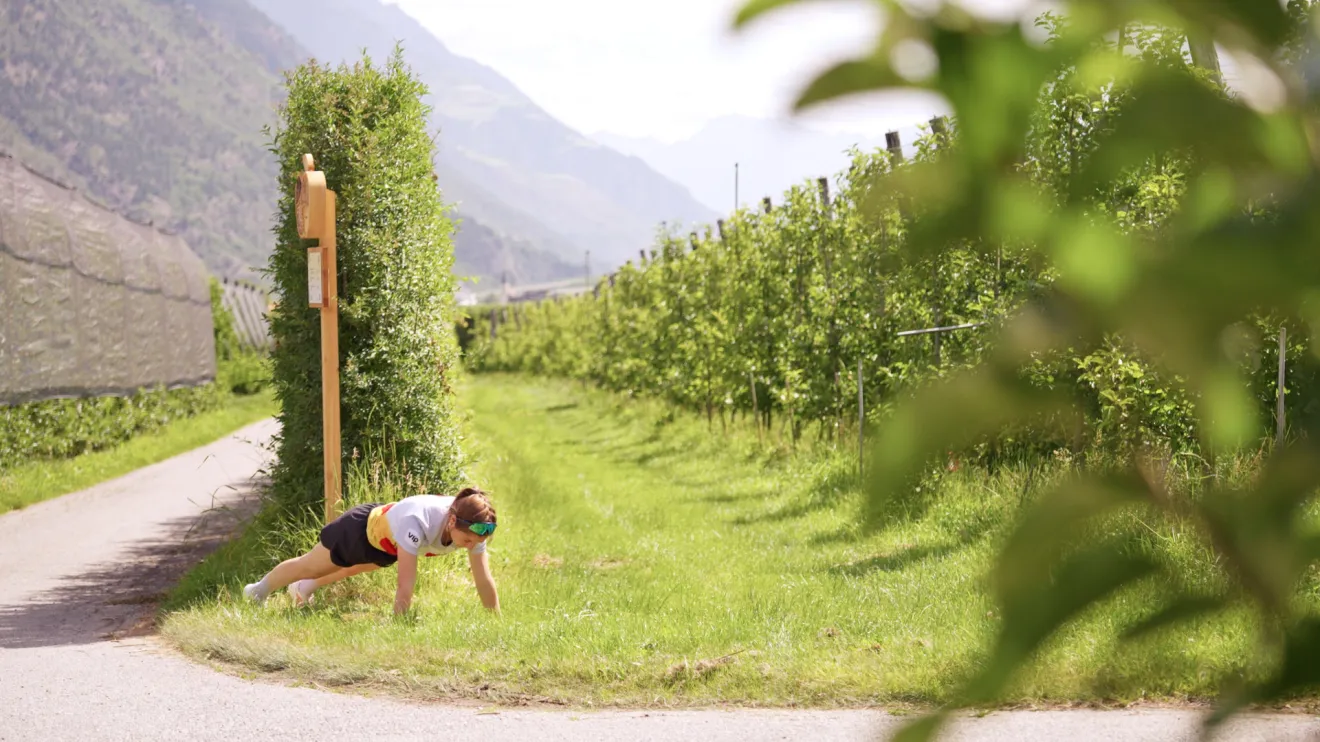 La palestra più bella? È tra i meleti della Val Venosta!