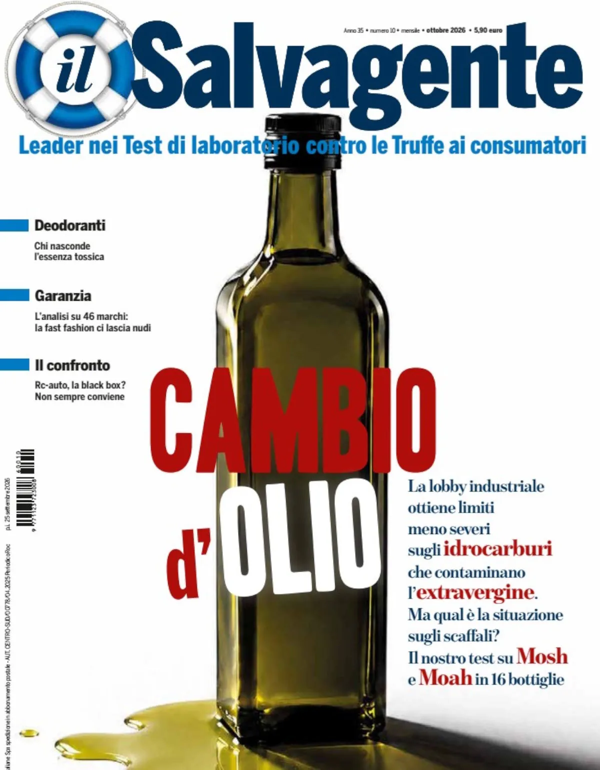 Olio extravergine di oliva a scaffale tutto promosso su MOSH e MOAH