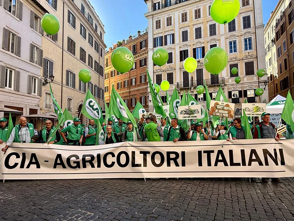 Cia in piazza a Montecitorio. I conti non tornano, la crisi tutta sulle spalle di agricoltori e cittadini