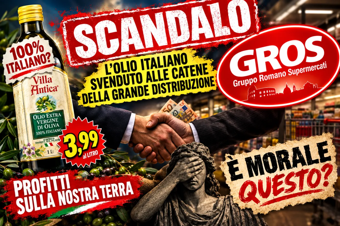 Olio extravergine di oliva italiano a 3,99 euro al litro a scaffale: l’Italia olivicola è morta