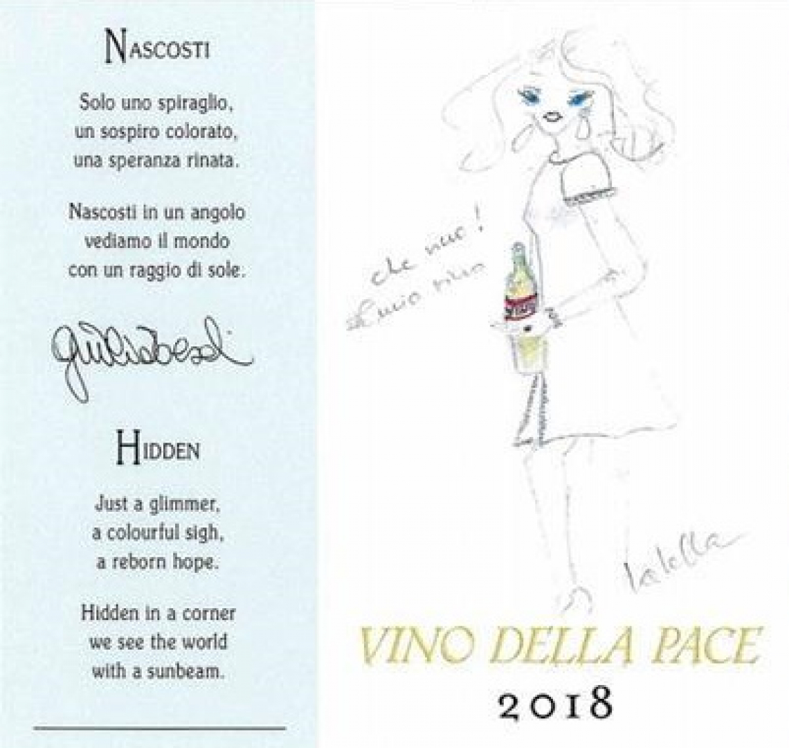 Raffaella Curiel disegna l’etichetta del Vino della Pace