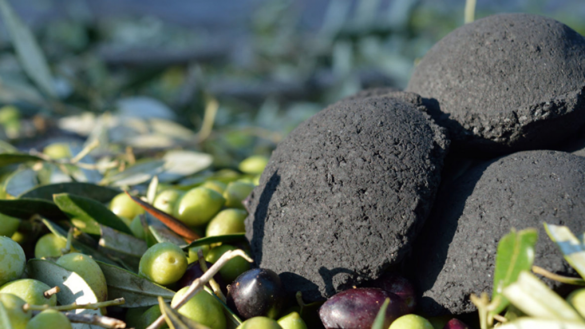 Il carbone di nocciolo d'olivo è perfetto per il barbecue ed è pure ecocompatibile