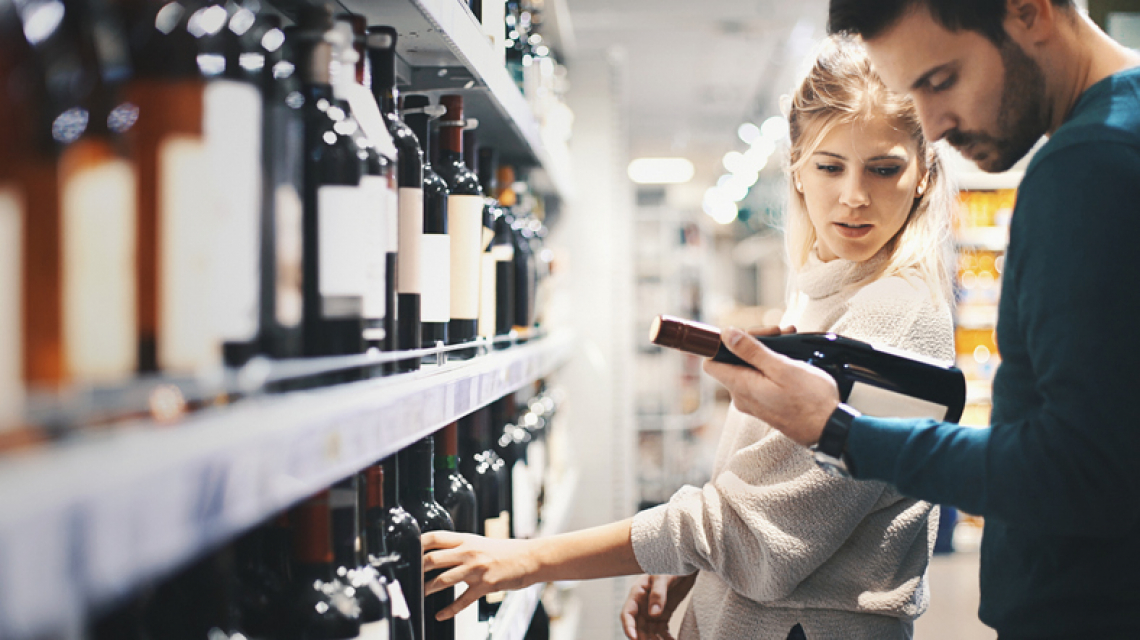 In calo le vendite di vino nella Grande Distribuzione