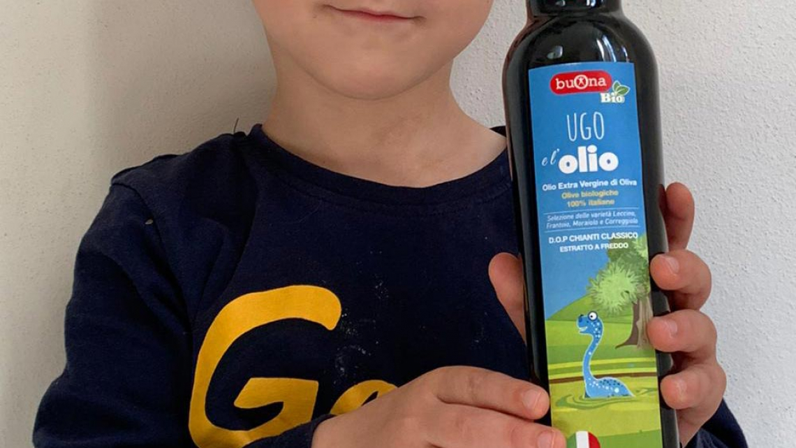 Ugo, l'olio exra vergine di oliva per bambini che debutta in tempo di Covid